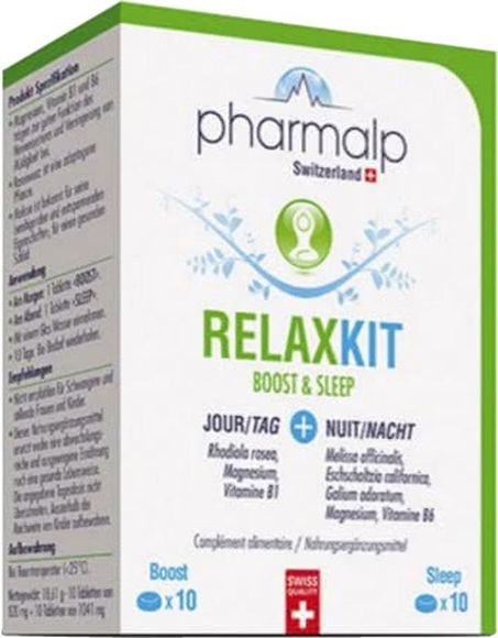 Pharmalp RELAXKIT Boost & Sleep Tablette (20 Stück)