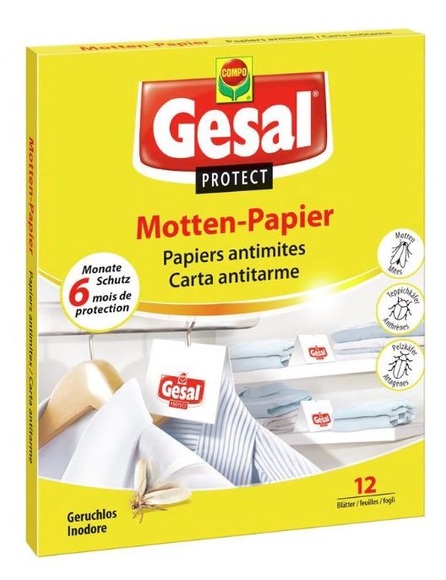 Gesal PROTECT Motten-Papier (12 Stück)