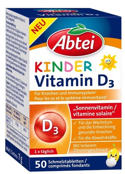 Abtei Kinder Vitamin D3 (50 Stk)