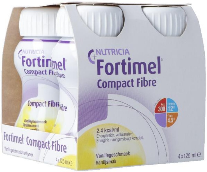 Fortimel Compact Fiber Vanille (4x125 ml)