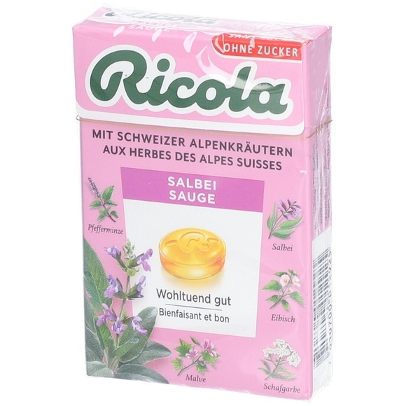 Ricola Salbei Kräuterbonbons ohne Zucker mit Stevia (50 g)