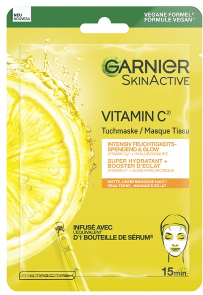 Vitamin C Intensiv Feuchtigkeitsspendende & Glow Tuchmaske Vitamin C Tuchmaske Damen 28g