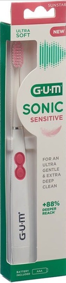 GUM Sonic Sensitive elektrische Zahnbürste weiss (1 Stück)