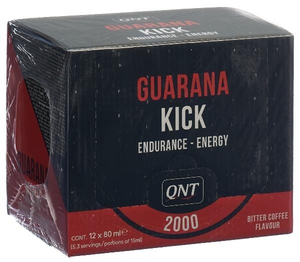 QNT - Guarana Kick 2000 Energy Booster (Guarana+Caffeine) Shot 12x80ml