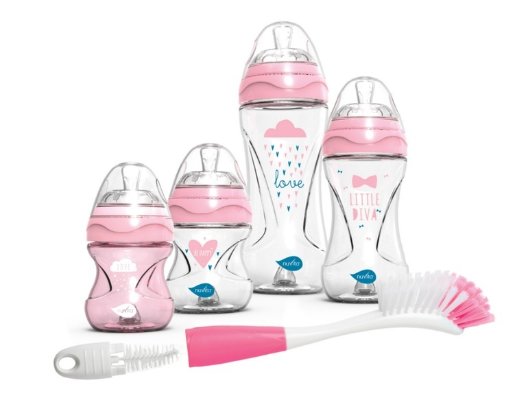 nuvita Anti Kolik Flaschen Starter Set pink (5-teilig)