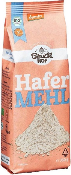 Bauckhof Hafermehl Vollkorn Demeter glutenfrei (350g)