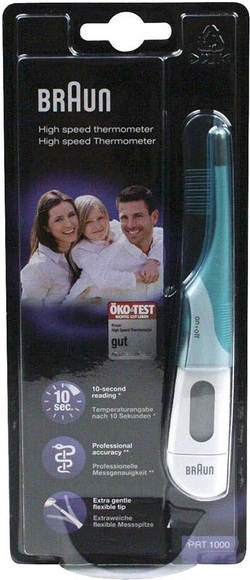 Braun Prt1000 - Digitale Fieberthermometer (Weiß/Grün)