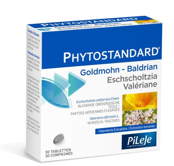 Phytostandard Goldmohn-Baldrian Tablette (30 Stück)