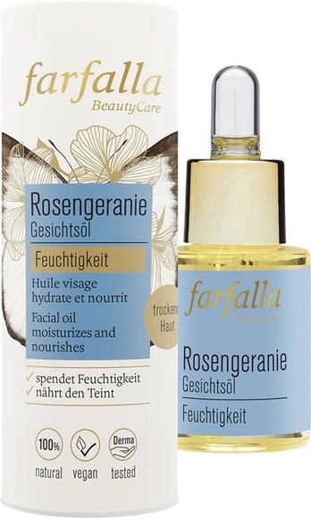 Farfalla Gesichtsöl - Rosengeranie Feuchtigkeitsspendendes Gesichtsöl