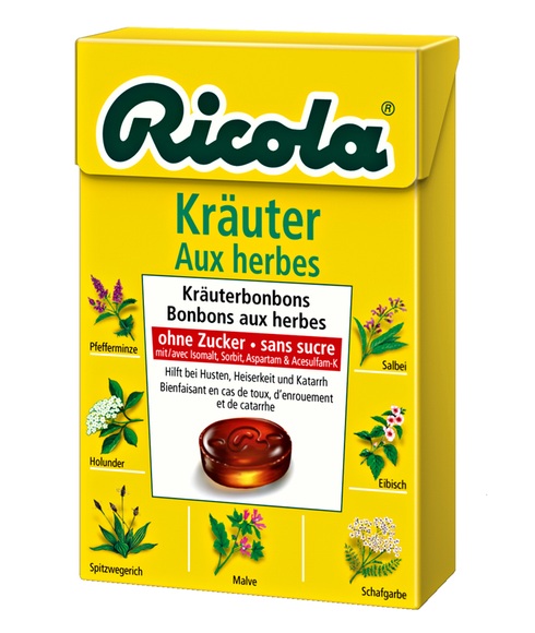 Ricola Original Bonbons ohne Zucker mit Stevia (50 g)