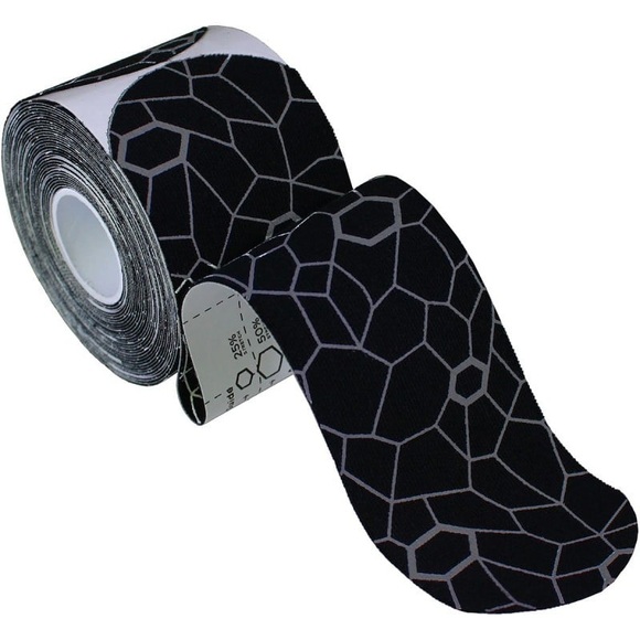 TheraBand Kinesiology Tape Precut Roll - Black/Grey