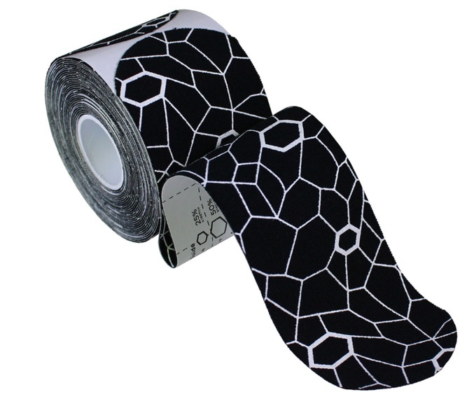 TheraBand Kinesiology Tape Precut Roll - Black/White
