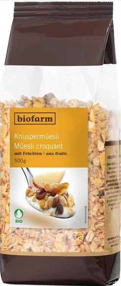 Biofarm Früchte Knusper Müesli Knospe (500 g)
