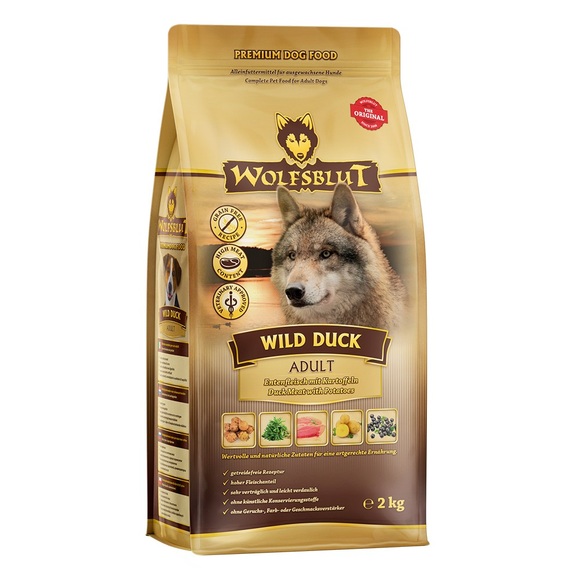 Wolfsblut Trockenfutter für Hunde Wild Duck Ente mit Kartoffeln
