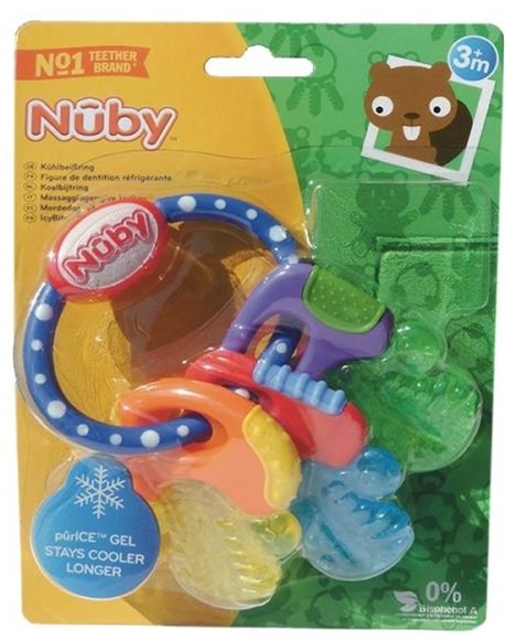 NUBY Beissring Schlüssel mit Eisgel