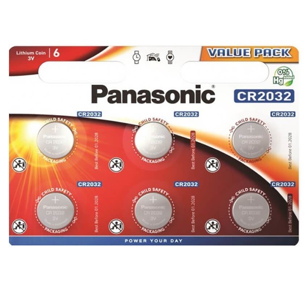 Panasonic Lithium Power 6x CR2032 Batterien