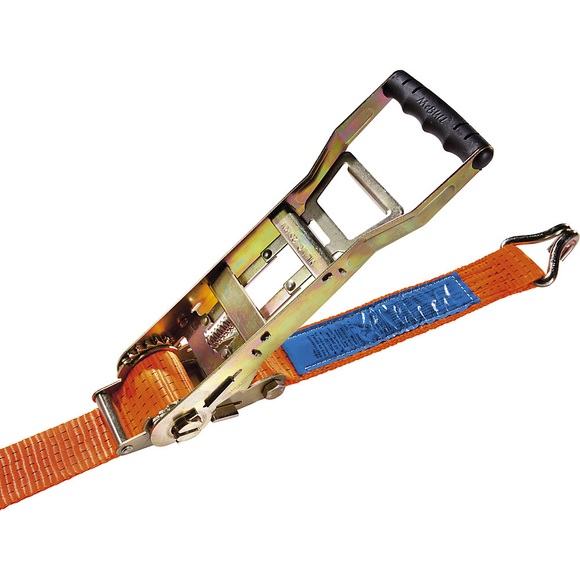Zurrgurt Langhebelzugratsche und Spitzhaken, max. Zugkraft 5000 kg, VE 2 Stk Länge 8000 mm