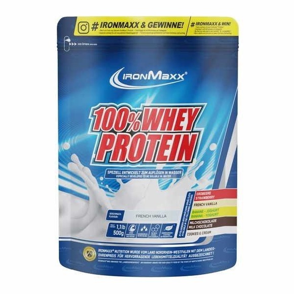 ironMaxx 100% Whey Protein 500 g Beutel - French Vanilla