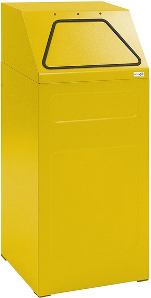 Wertstoffbehälter Volumen 65 l, BxHxT 400 x 960 x 380 mm Stahlblech, gelb RAL 1003