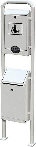 Hundetoilette HxBxT 1700 x 435 x 255 mm weiß