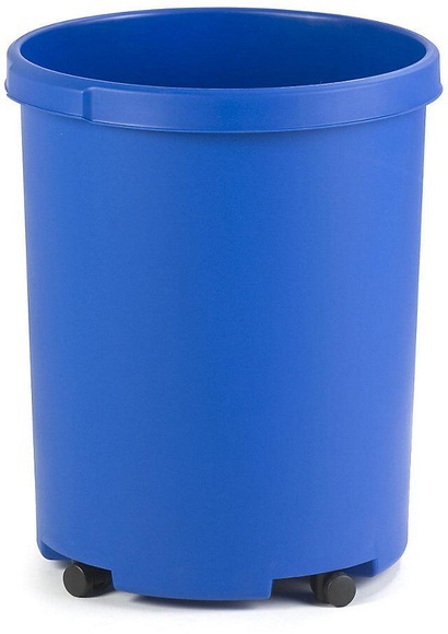 Papierkorb, Kunststoff Volumen 50 l, HxØ 490 x 430 mm blau