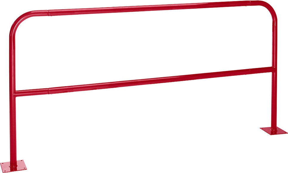 Rammschutzbügel zum Aufdübeln Breite 2000 mm, feuerrot