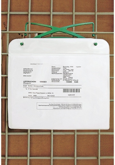 Einstecktasche, magnetisch mit Haken und Magnetstreifen, für Papierformat DIN A5 HxB 195 x 220 mm, Querformat, VE 25 Stk