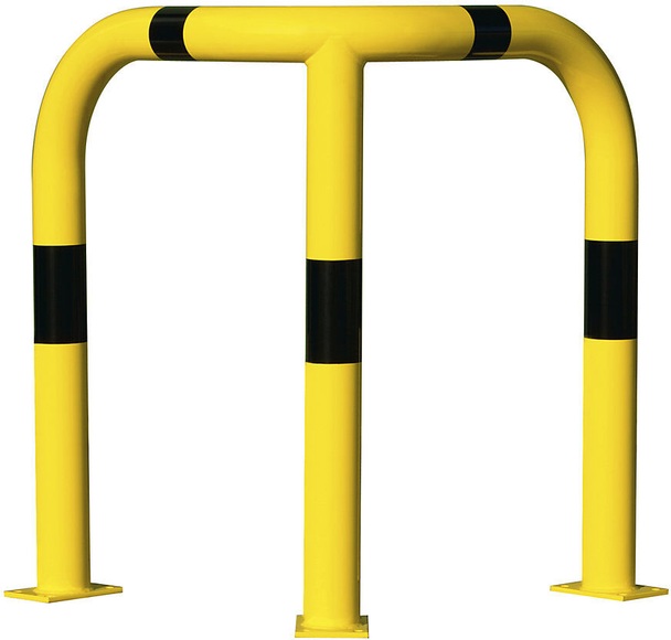 Eck-Rammschutzbügel XL Höhe 1200 mm feuerverzinkt / kunststoffbeschichtet
