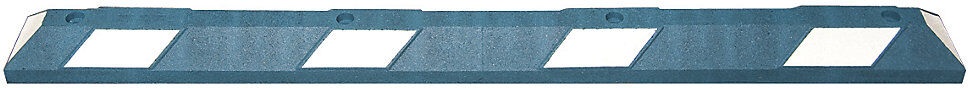 Radstopp LxBxH 1800 x 150 x 100 mm blau / weiß reflektierend