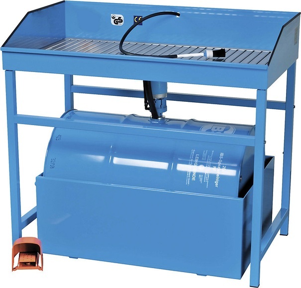 Profi-Stand-Kleinteilereiniger, für Fassgröße 200 l Gerät einzeln Arbeits- BxTxH 1135 x 660 x 870 mm