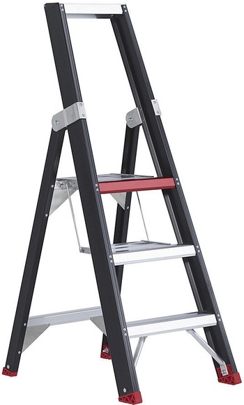 Altrex Sicherheits-Stehleiter einseitig begehbar 3 Stufen inkl. Plattform