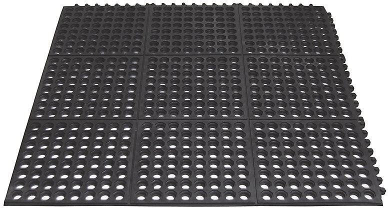 Yoga-Matte NBR Allround, HxBxT 15 x 900 x 900 mm schwarz, gelochte Oberfläche
