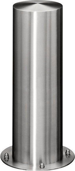 Edelstahl-Sperrpfosten Ø 205 mm, Flachkopf zum Aufdübeln, Höhe 900 mm