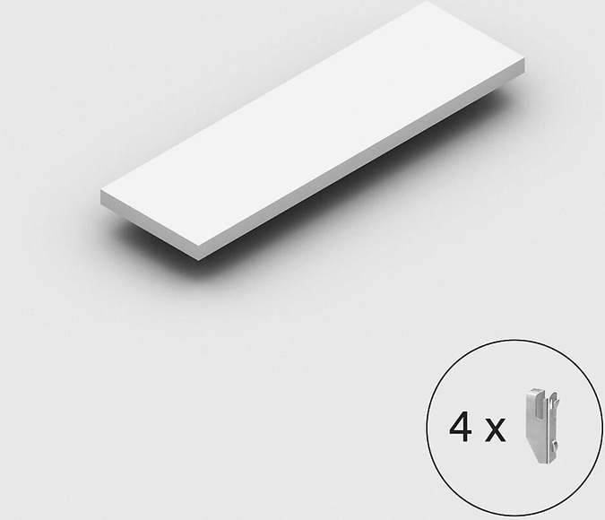 Fachboden RAL 7035, für Steckregal Ausführung leicht Breite x Tiefe 1000 x 300 mm
