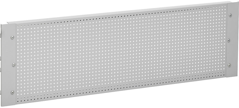 Lochblechrückwand mit 10-teiligem Hakenset für Packtische mit Breite 1200 mm