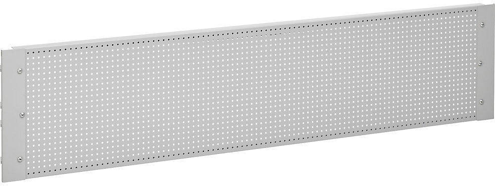 Lochblechrückwand mit 10-teiligem Hakenset für Packtische mit Breite 1600 mm