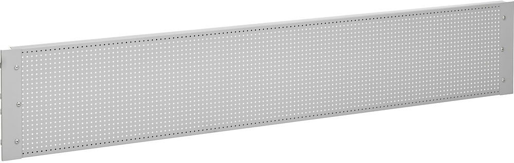 Lochblechrückwand mit 10-teiligem Hakenset für Packtische mit Breite 2000 mm
