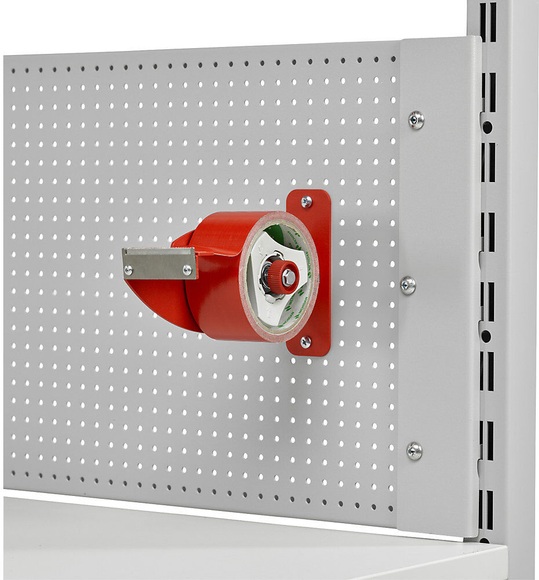 Klebebandspender für Bandbreite 50 mm für Lochblechrückwand