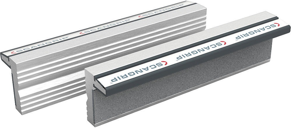 Magnet-Schraubstockbacken neutrale Schutzbacken aus gehärtetem Aluminium, 1 Paar Backenbreite 120 mm