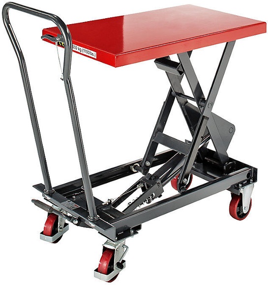 Hub-Plattformwagen Hubbereich 390 - 910 mm Tragfähigkeit 500 kg