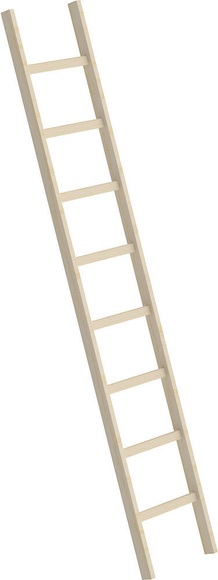 Holz-Anlegeleiter mit Sprossen 8 Sprossen