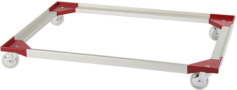 Fahrgestell, Kunststoffecken mit steckbaren Aluprofilen 1210 x 810 mm Polypropylenräder, ab 5 Stk