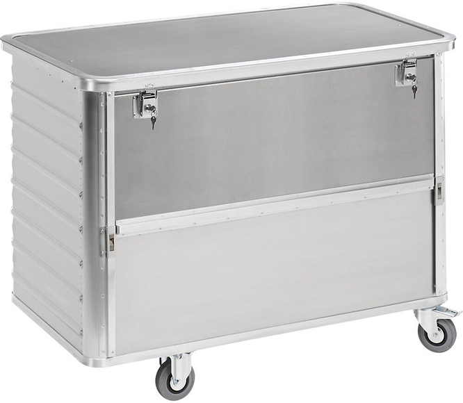 Alu-Kastenwagen, absenkbare Seitenwand mit Deckel, abschließbar Volumen 650 l