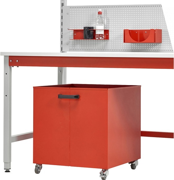 Rollbehälter fahrbar, oben offen HxBxT 600 x 600 x 650 mm