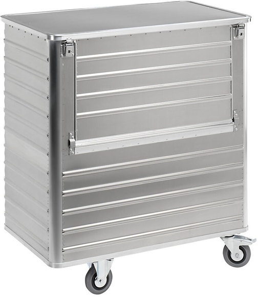 Alu-Kastenwagen, abklappbare Seitenwand mit Deckel, abschließbar Volumen 1050 l