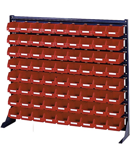 Lagerregal, Breite 1020 mm mit Sichtlagerkästen HxT 900 x 200 mm