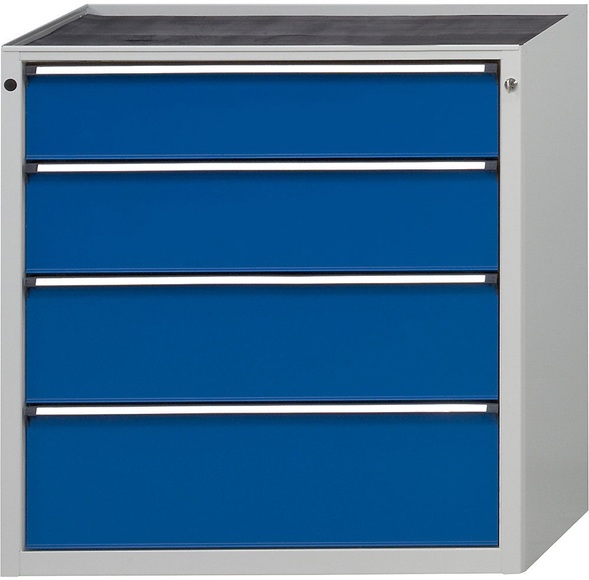 ANKE Schubladenschrank BxT 1060 x 675 mm, Schubladentraglast 200 kg 4 Schubladen, Höhe 980 mm, Front enzianblau