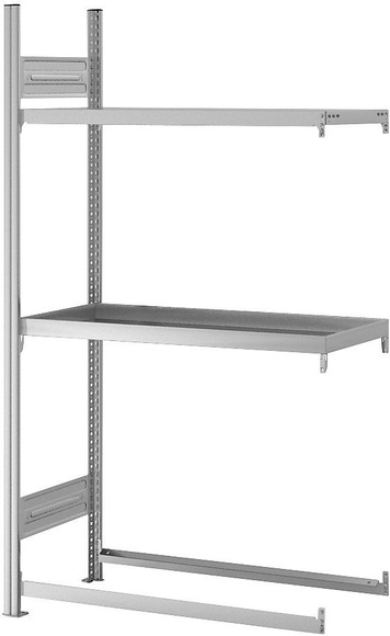 Lager- und Werkstatt-Multifunktionsregal Höhe 1750 mm, 3 Lagerebenen Anbauregal, BxT 1010 x 435 mm