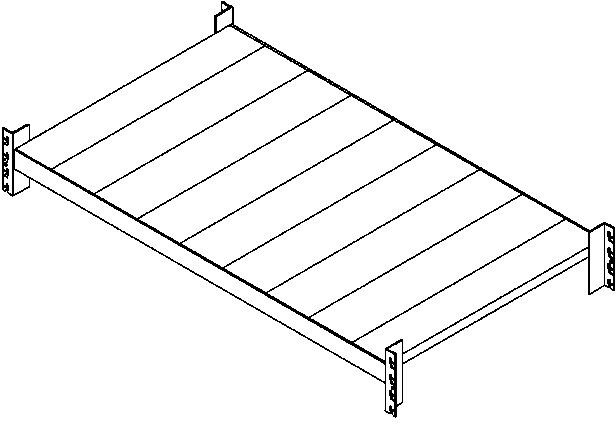 Schwerlastregal-Fachebene Traversenlänge 1800 mm LxT 1800 x 800 mm, rot RAL 3000