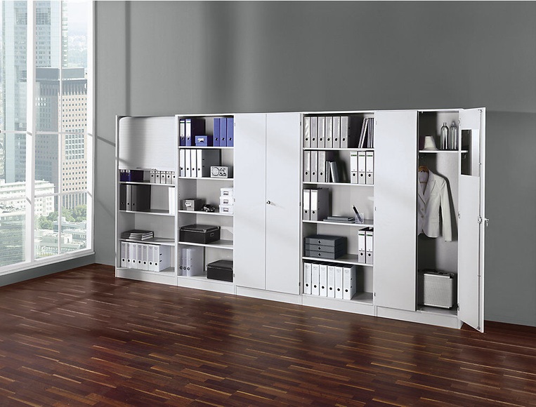 FINO - Büroregal 2 Fachböden, Breite 406 mm weiß